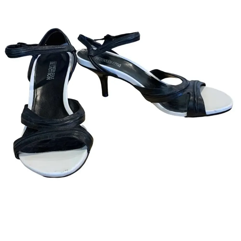 Kenneth‎ Cole reaction Yes Code LE shoes kitten heel leather uppers size 7 - Picture 4 of 8